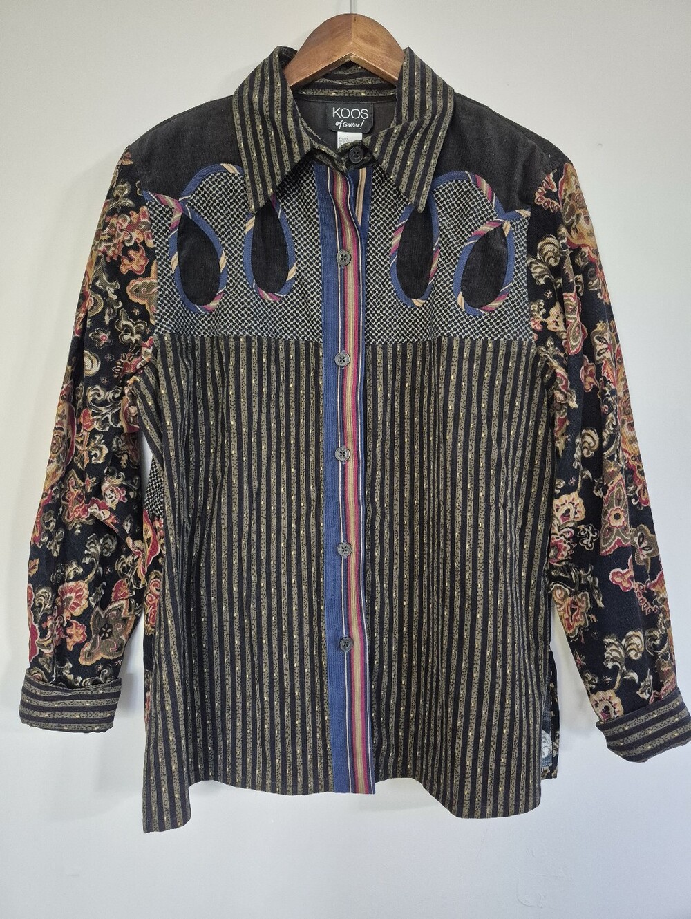 Koos Of Course Vintage Corduroy Long Sleeve Button Up Shirt Medium